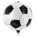 Folinis balionas „Futbolo kamuolys“, baltai juodas. Dydis nepripūtus - apie 50 cm, pripūtus 40 cm. Tinka tik helio pripūtimui.