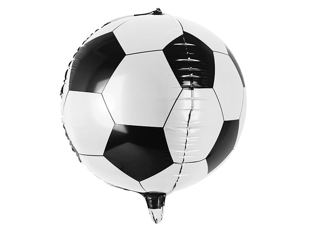 Folinis balionas „Futbolo kamuolys“, baltai juodas. Dydis nepripūtus - apie 50 cm, pripūtus 40 cm. Tinka tik helio pripūtimui.