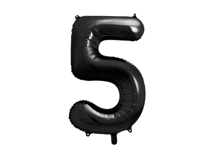 Folinis skaičiaus balionas „5“. Juodos, pastelinės spalvos. Dydis nepripūtus - apie 100 cm, pripūtus 86 cm. Tinka pildyti oru arba heliu. Balionas užsandarėjantis. Yra kabliukai dekoravimui. Smagus gimtadienių akcentas.