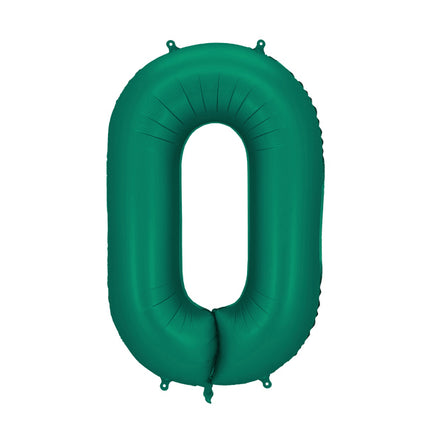 Folinis skaičiaus balionas „0“, tamsiai žalias. Satininis paviršius. Dydis nepripūtus – apie 100 cm, pripūtus 86 cm. Tinka pildyti oru arba heliu. Komplekte pridedamas šiaudelis. Balionas savaime užsisandarinantis, su kabliukais dekoravimui. Smagus gimtadienių akcentas.