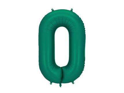 Folinis skaičiaus balionas „0“, tamsiai žalias. Satininis paviršius. Dydis nepripūtus – apie 100 cm, pripūtus 86 cm. Tinka pildyti oru arba heliu. Komplekte pridedamas šiaudelis. Balionas savaime užsisandarinantis, su kabliukais dekoravimui. Smagus gimtadienių akcentas.