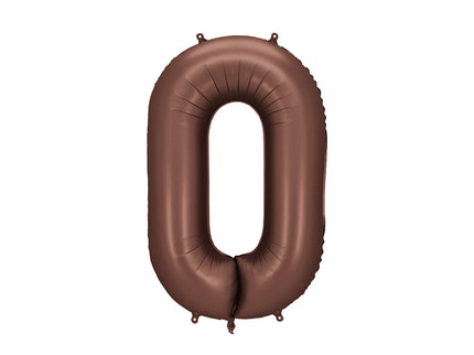 Folinis skaičiaus balionas „0“, rusvai pilkas. Satininis paviršius. Dydis nepripūtus – apie 100 cm, pripūtus 86 cm. Tinka pildyti oru arba heliu. Komplekte pridedamas šiaudelis. Balionas savaime užsisandarinantis, su kabliukais dekoravimui. Smagus gimtadienių akcentas.