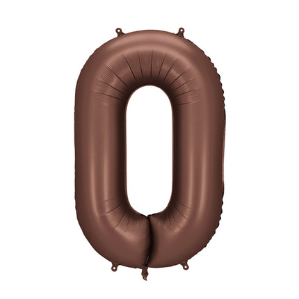 Folinis skaičiaus balionas „0“, rusvai pilkas. Satininis paviršius. Dydis nepripūtus – apie 100 cm, pripūtus 86 cm. Tinka pildyti oru arba heliu. Komplekte pridedamas šiaudelis. Balionas savaime užsisandarinantis, su kabliukais dekoravimui. Smagus gimtadienių akcentas.