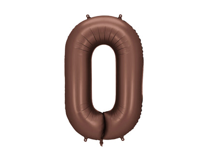 Folinis skaičiaus balionas „0“, rusvai pilkas. Satininis paviršius. Dydis nepripūtus – apie 100 cm, pripūtus 86 cm. Tinka pildyti oru arba heliu. Komplekte pridedamas šiaudelis. Balionas savaime užsisandarinantis, su kabliukais dekoravimui. Smagus gimtadienių akcentas.