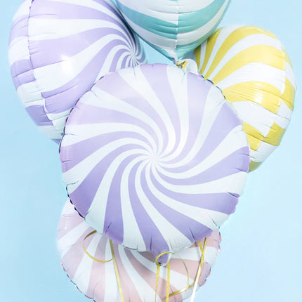 Folinis Balionas "Saldainis", 35 cm, šviesiai alyvinis