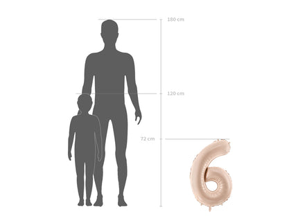 Folinis skaičiaus balionas „0“, 72 cm, žalias
