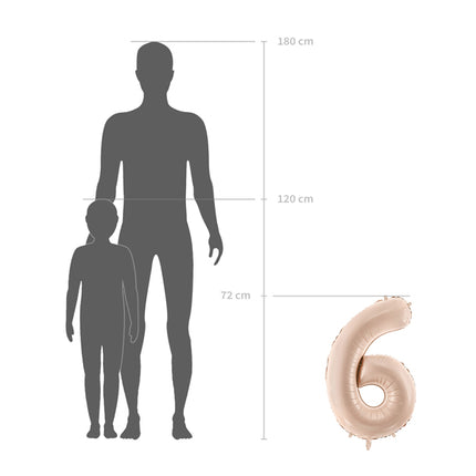 Folinis skaičiaus balionas „1“, 72 cm, žalias