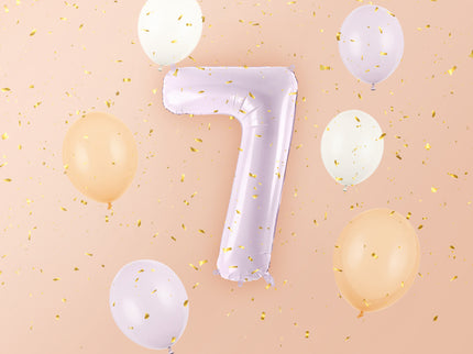 Folinis skaičiaus balionas „7“, 72 cm, violetinis