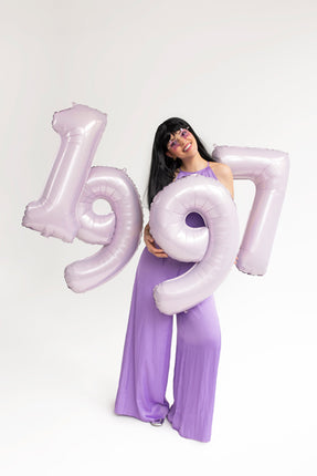 Folinis skaičiaus balionas „9“, 72 cm, violetinis
