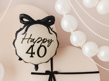 Folinis balionas „Happy 40“, 47,5 x 45 cm