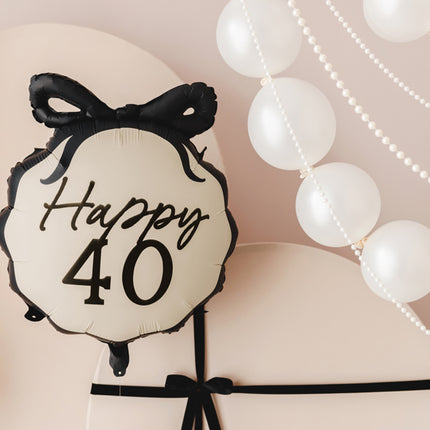 Folinis balionas „Happy 40“, 47,5 x 45 cm