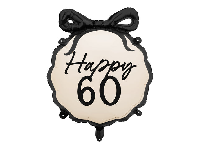Folinis balionas „Happy 60“. Spalvų miksas. Dydis nepripūtus – apie 57,5 x 56 cm, pripūtus 47,5 x 45 cm. Tinka pildyti oru arba heliu. Komplekte pridedamas šiaudelis. Švęskite gimtadienius su atitinkamais aksesuarais!