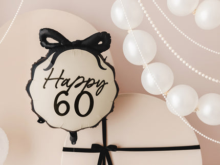 Folinis balionas „Happy 60“, 47,5 x 45 cm