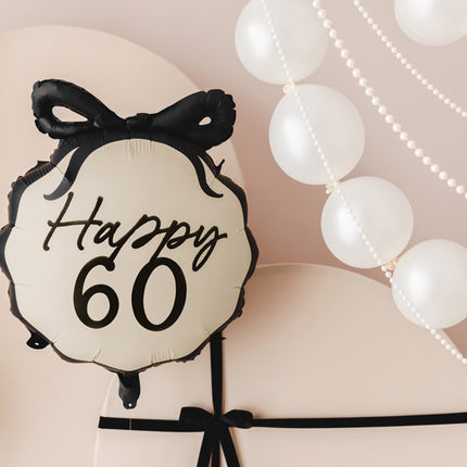 Folinis balionas „Happy 60“, 47,5 x 45 cm