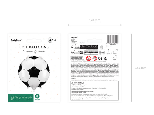 Folinis balionas „Futbolo kamuolys“, 35 x 35 cm