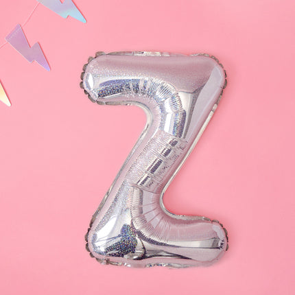Folinis balionas raidė "Z", 35 cm, holografinės spalvos
