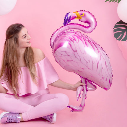Folinis balionas "Flamingas", rožinis, 70x95 cm
