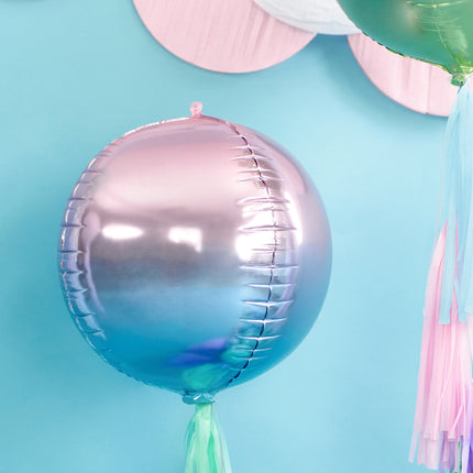 Folinis balionas "Ombre Ball", violetinės ir mėlynos spalvos, 35 cm