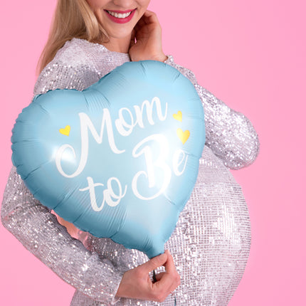 Folinis balionas - "Mom to Be" (Būsima mama), 35 cm, mėlynas