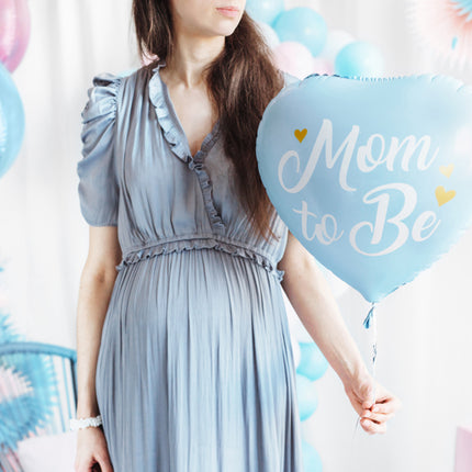 Folinis balionas - "Mom to Be" (Būsima mama), 35 cm, mėlynas