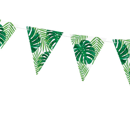 Popierinė girlianda "Aloha" - pavaizduoti lapai, 1,3 m