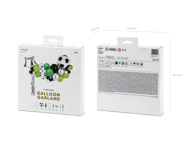 Balionų girlianda „Futbolas“, 150 x 126 cm