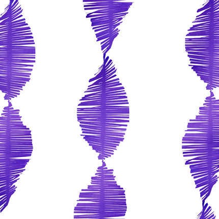 Krepinio popieriaus girlianda su kutais, violetinė, 3m