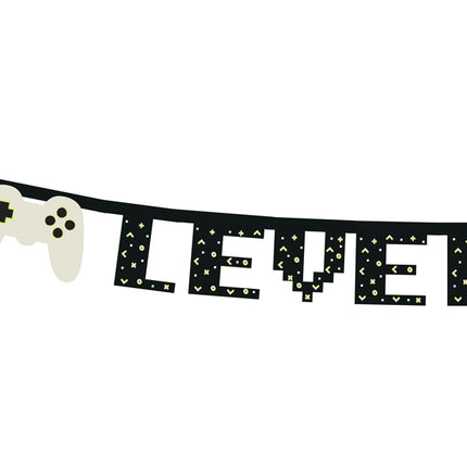 Girlianda su užrašu "Level up Birthday", 2,5 m