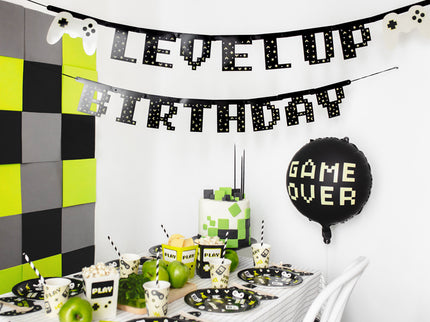 Girlianda su užrašu "Level up Birthday", 2,5 m