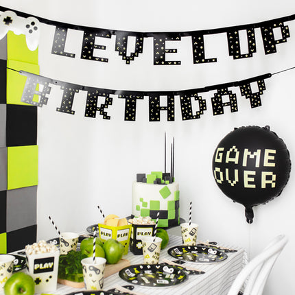 Girlianda su užrašu "Level up Birthday", 2,5 m