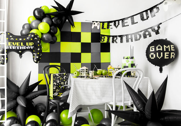 Girlianda su užrašu "Level up Birthday", 2,5 m