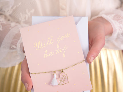 Atvirukas su apyranke "Will you be my Maid of honor"