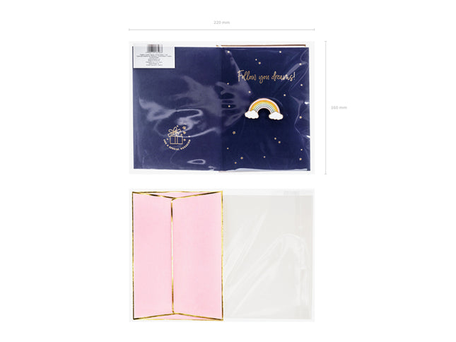 Atvirukas su ženkliuku „Vaivorykštė“