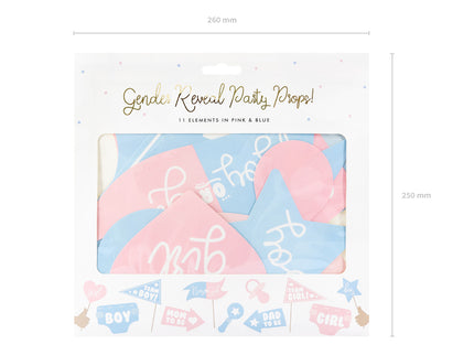 Aksesuarai nuotraukoms "Lyties atskleidimo vakarėlis" (11 vnt.)