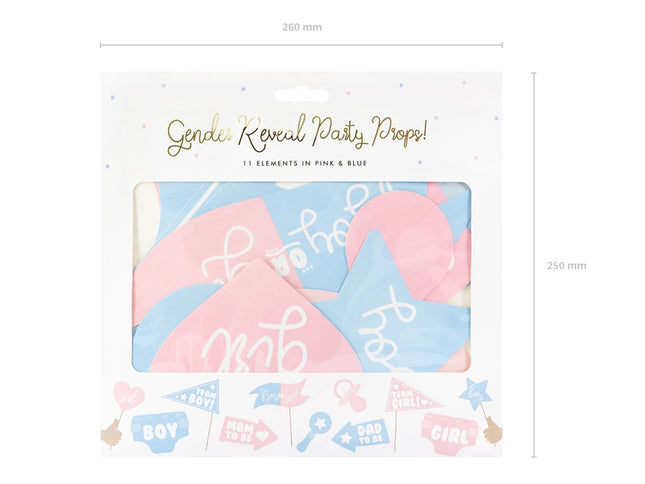 Aksesuarai nuotraukoms "Lyties atskleidimo vakarėlis" (11 vnt.)