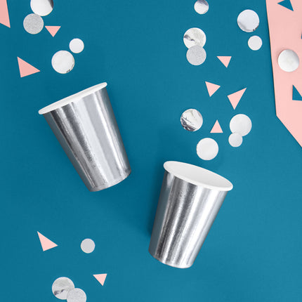 Konfeti apskritimų formos, sidabro spalvos, 15g