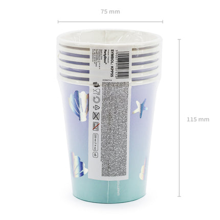 Popieriniai puodeliai "Vandens gelmėse", 220 ml (6 vnt.)