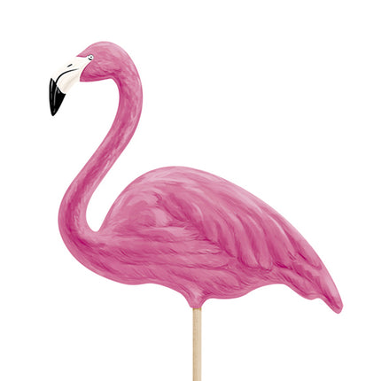 Torto ar keksiukų viršūnėlės "Aloha - Flamingai" (6 vnt.)