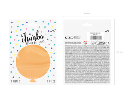 Apvalus balionas 1m, Pastelinė šviesiai persikų