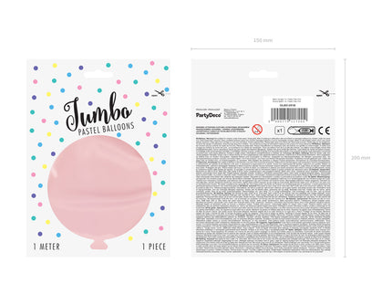 Apvalus balionas 1m, Pastelinė šviesiai rožinė