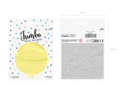 Apvalus balionas 1m, Pastelinė šviesiai geltona