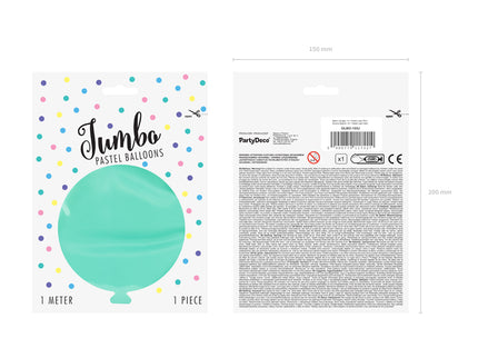 Apvalus balionas 1m, Pastelinė šviesiai mėtinės
