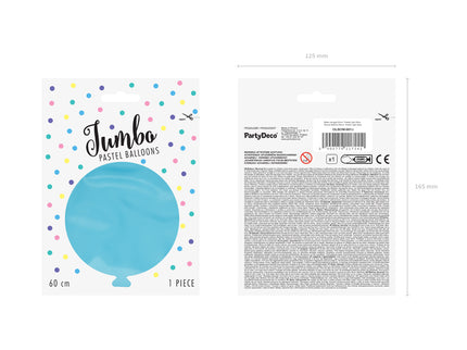 Apvalus balionas 60cm, Pastelinė šviesiai mėlyna