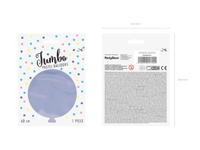 Apvalus balionas 60cm, Pastelinė šviesiai alyvinė