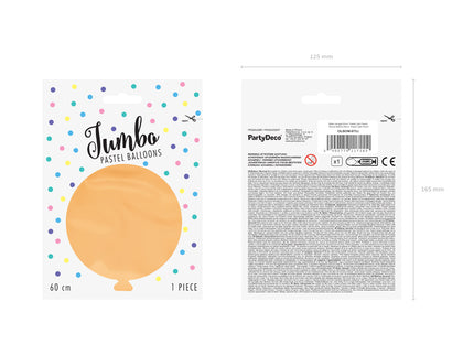 Apvalus balionas 60cm, Pastelinė šviesiai persikų