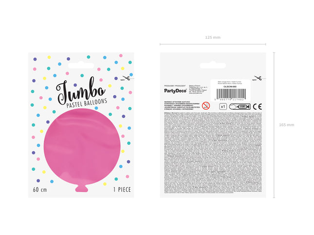 Apvalus balionas 60cm, Pastelinė purpurinė