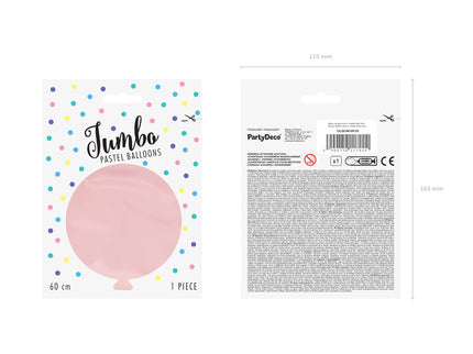 Apvalus balionas 60cm, Pastelinė šviesiai rožinė