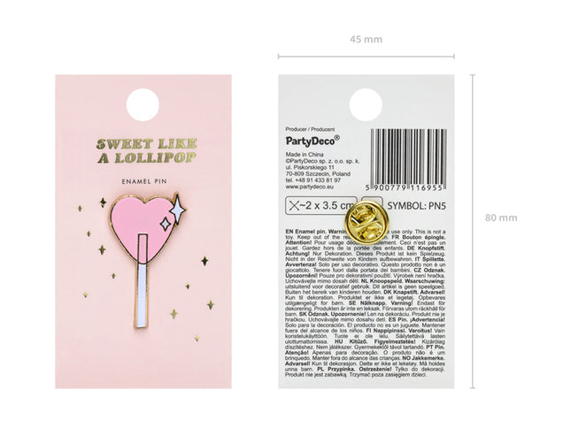 Apykaklės smeigtukas „Lollipop“