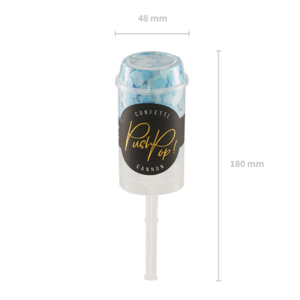 Konfeti "Push Pop" stumiamas, melsvos spalvos miksas