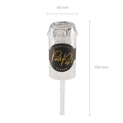 Konfeti "Push Pop" stumiamas, sidabrinis